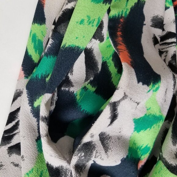 ASOS Size 4 Bright Floral Wiggle Print Short‎ Sleeve Midi Dress Pockets - Picture 6 of 13